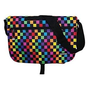 Yak-Pak Multi-Colored Checkered Messenger Bag